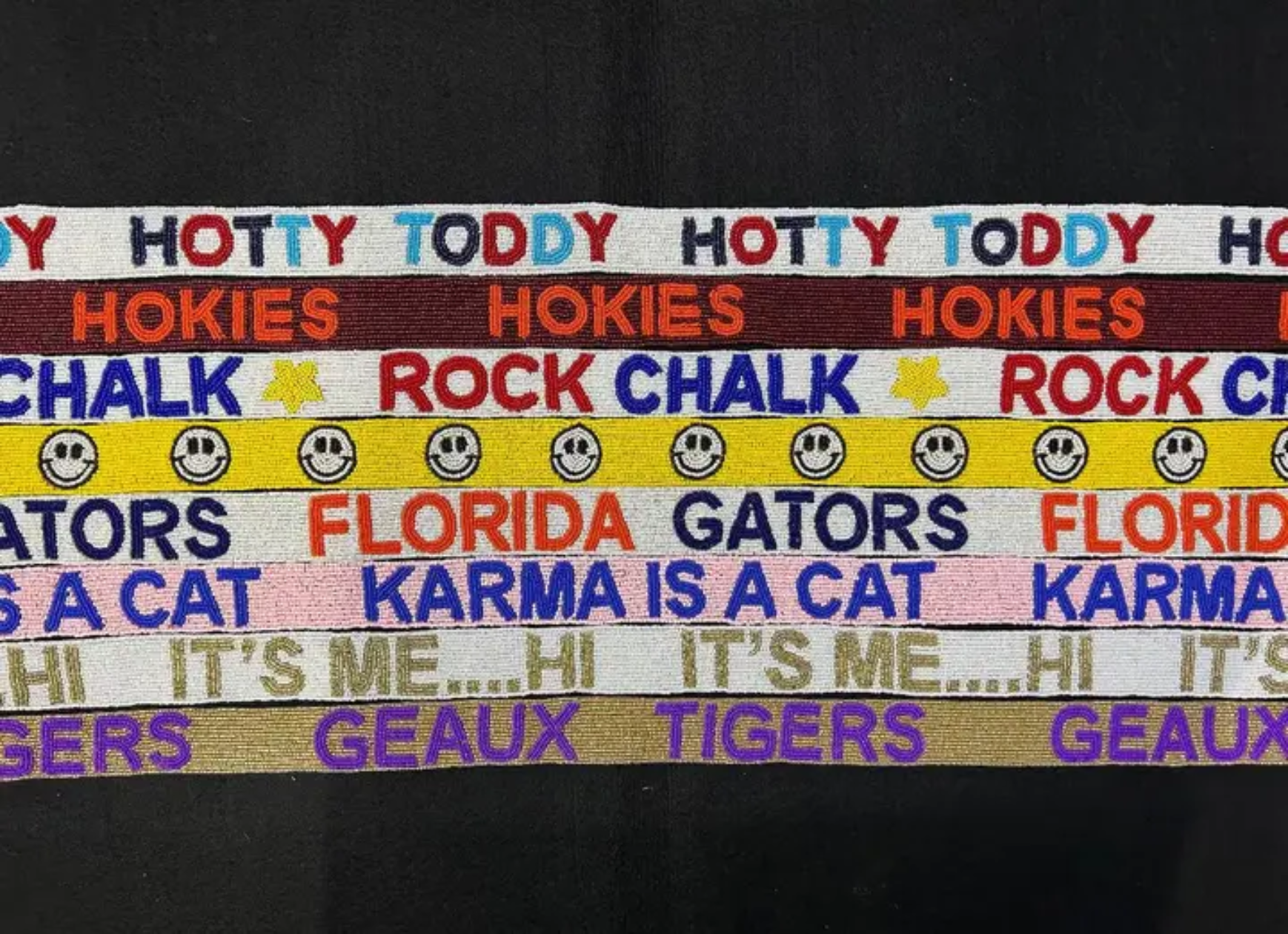 College Pride Beaded Straps