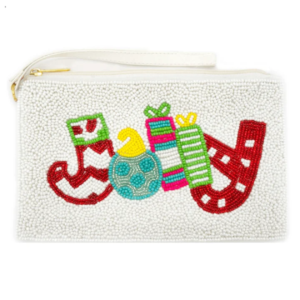 Joyful Stockings Beaded Wristlet