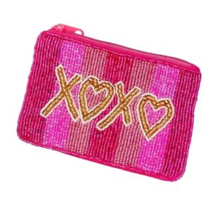 XOXO Beaded Love Pouch
