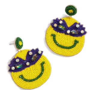 Festive Masquerade Smiley Earrings
