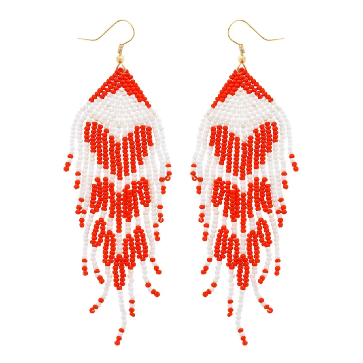 Heart Cascade Fringe Earrings