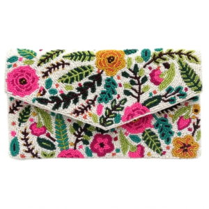 Garden Delight Beaded Clutch