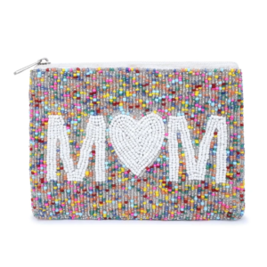 Mom Love Beaded Coin Purse