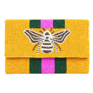 Golden Bee Charm Clutch