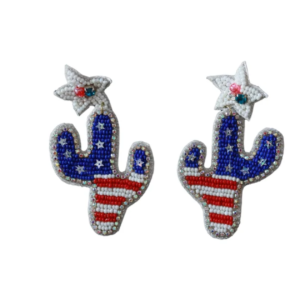 Patriotic Cactus Earrings