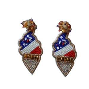 American Ice Cream Cone Earrings