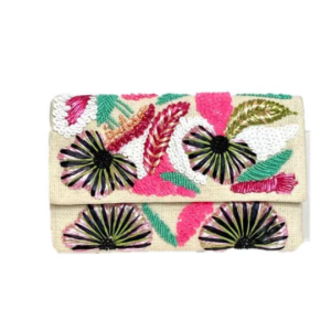 Blossom Radiance Beaded Clutch