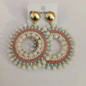 Pastel Circle Statement Earrings