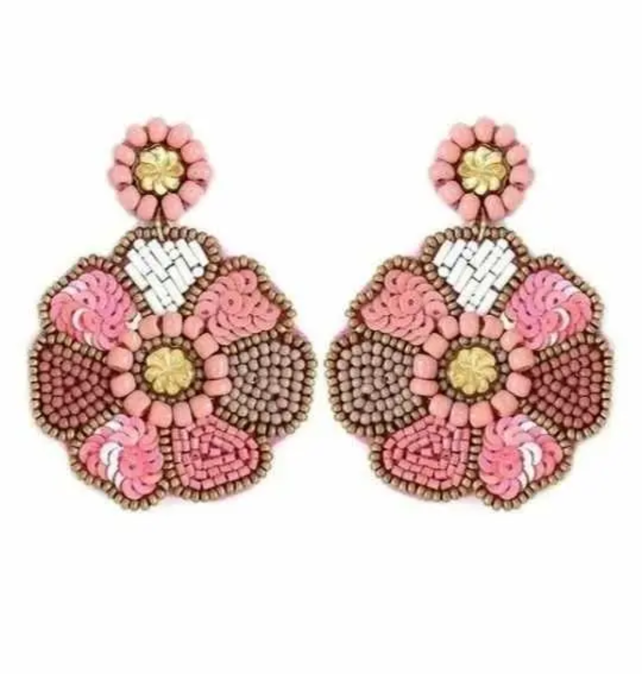 Game Day Beaded Drop Earrings