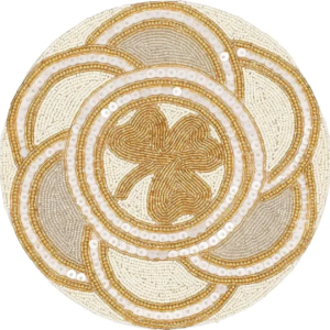 Golden Clover Beaded Placemat