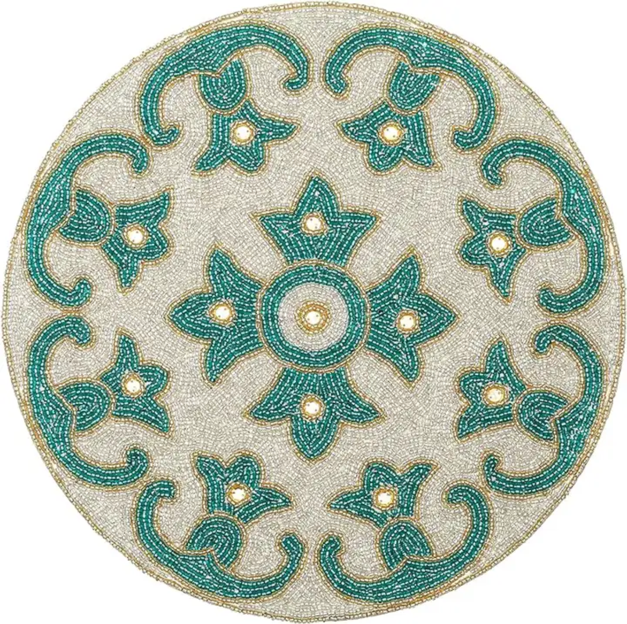 Emerald Grace Beaded Placemat