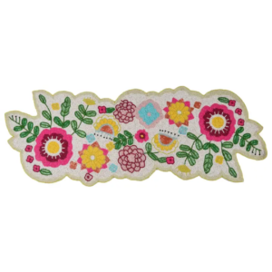 Blooming Garden Beaded Table Runner