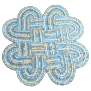 Blue Harmony Knotted Beaded Placemat