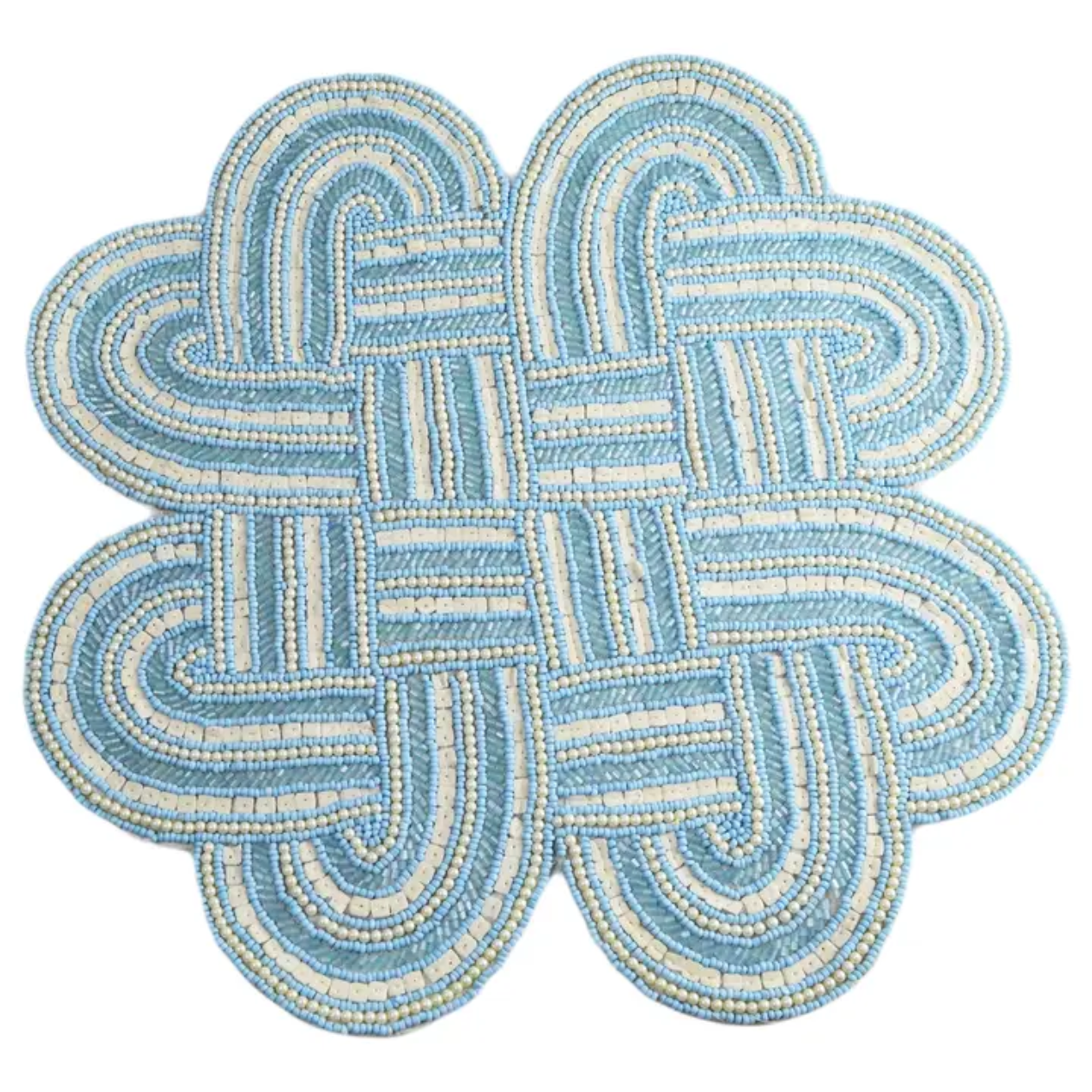 Blue Harmony Knotted Beaded Placemat
