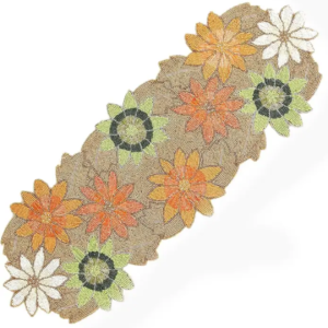 Blooming Elegance Beaded Runner