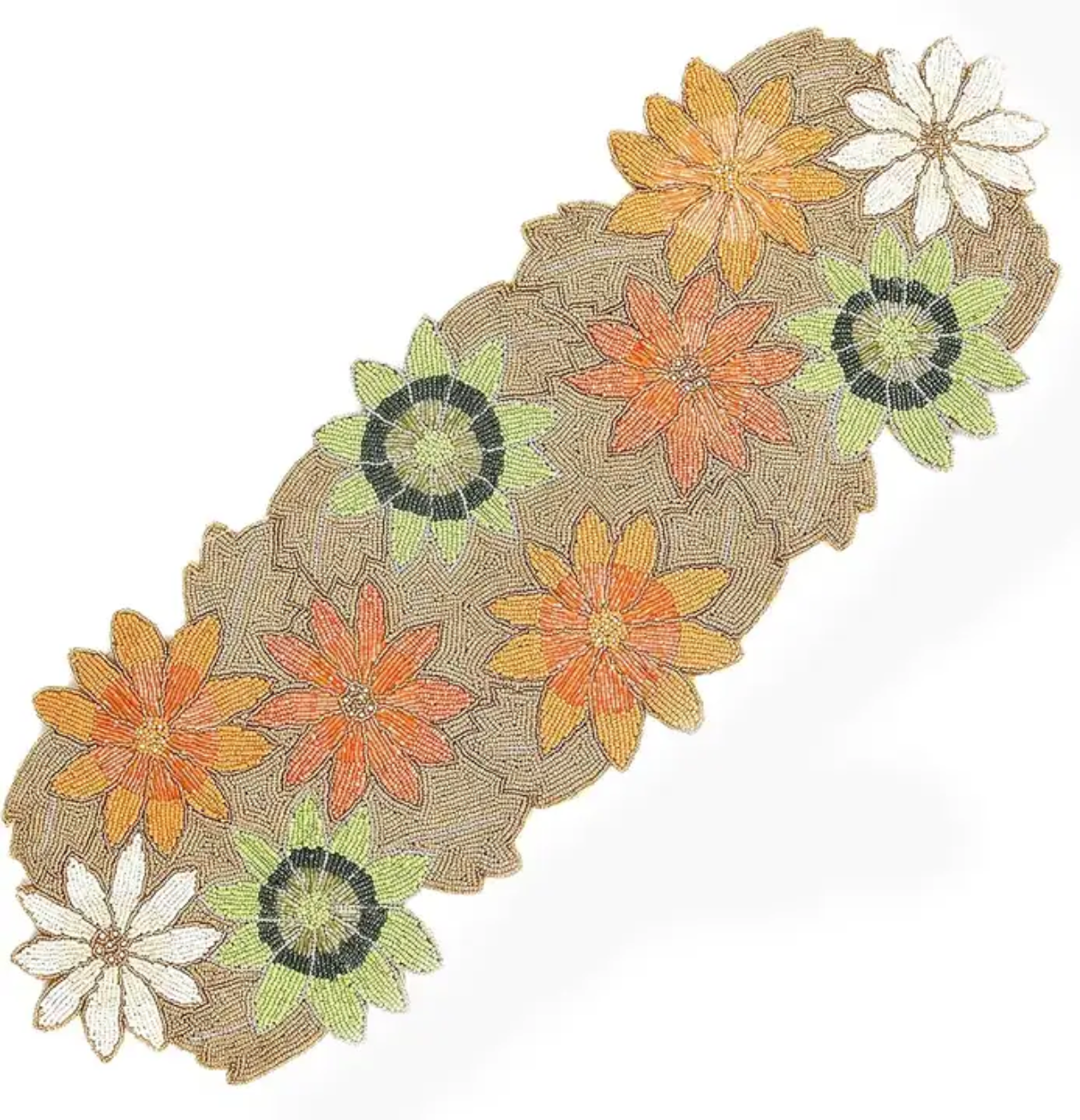 Blooming Elegance Beaded Runner