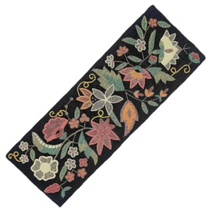 Midnight Bloom Beaded Table Runner