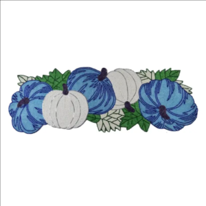 Blue Harvest Pumpkin Table Runner