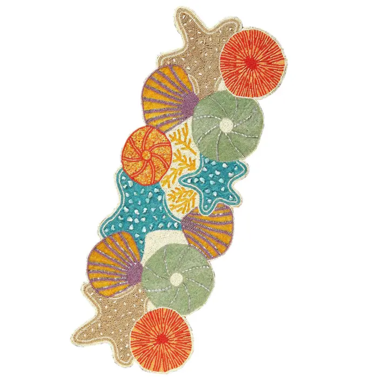 Coastal Charm Beaded Table Runner