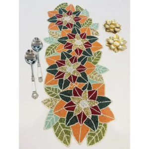 Autumn Blossom Beaded Table Runner