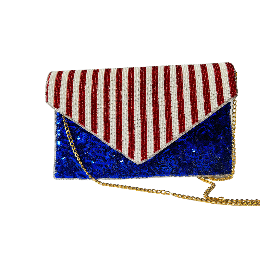 Patriotic Chic Envelope Clutch