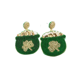 Lucky Shamrock Pot Earrings