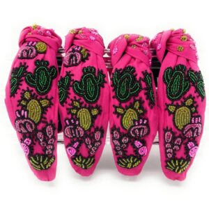 Desert Bloom Cactus Beaded Headband