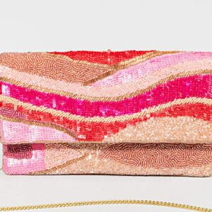 Radiant Waves Sequin Clutch