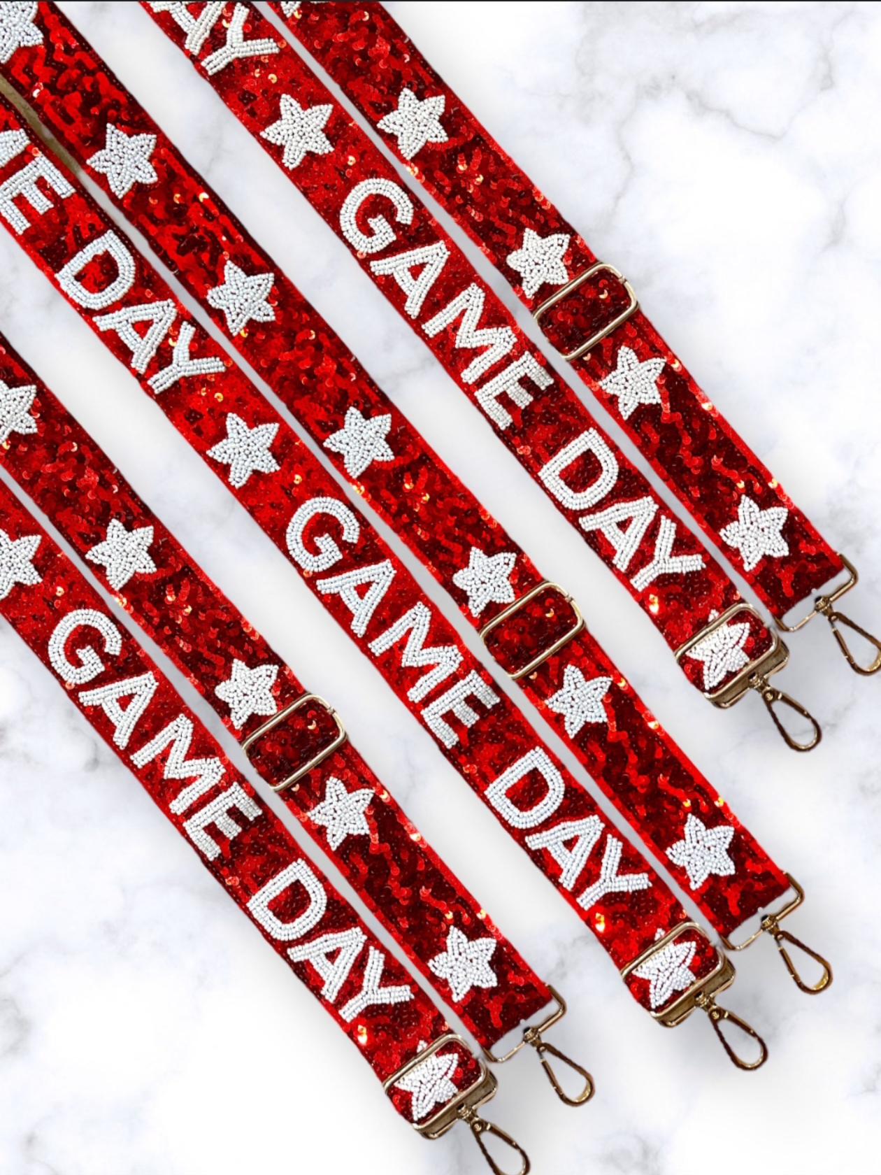 Red Sparkle Gameday Strap