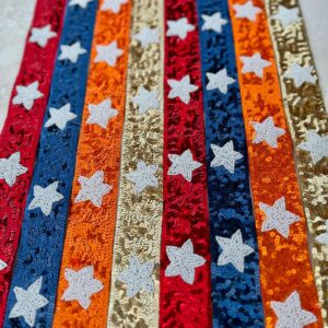 Patriotic Star Sequin Straps