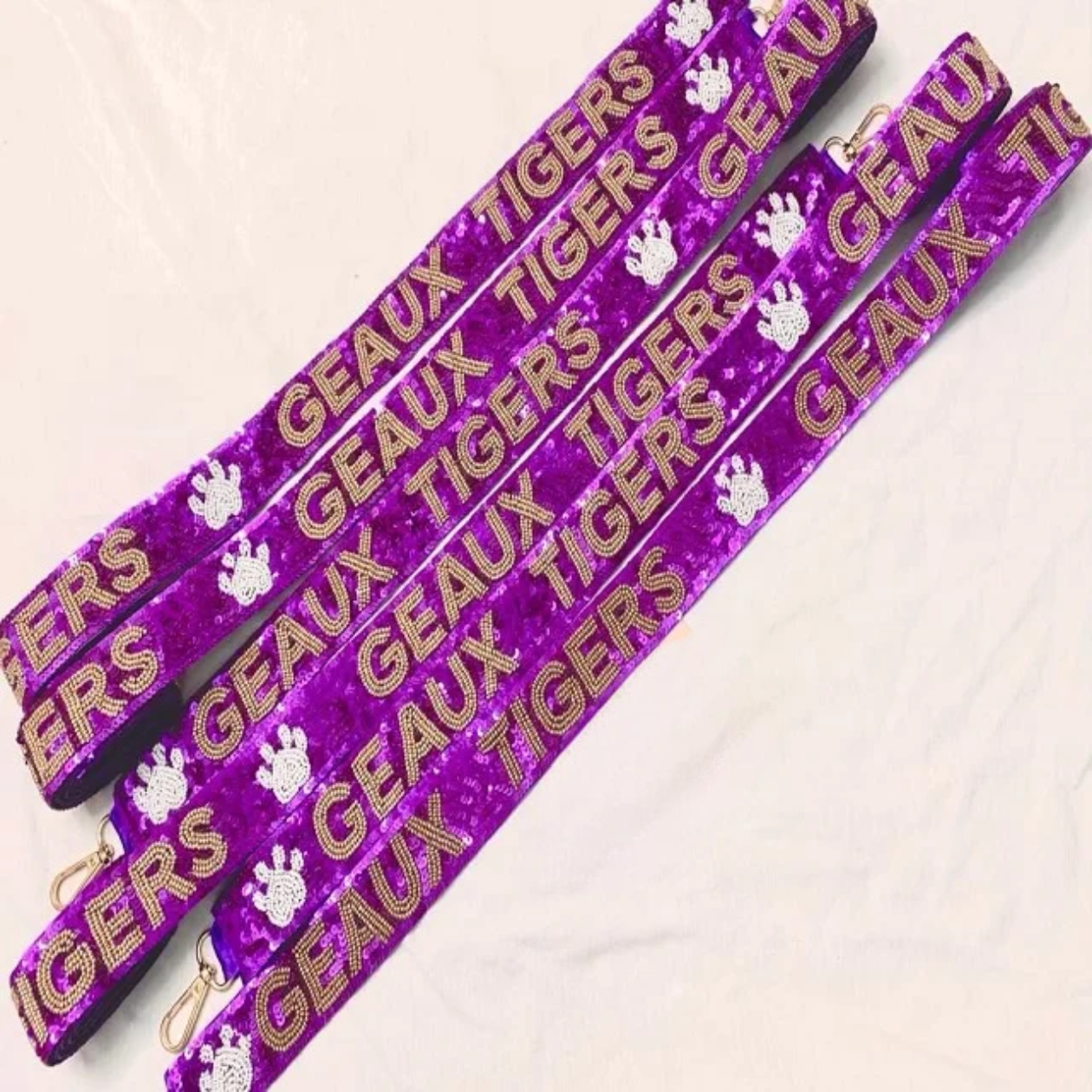 Geaux Tigers Beaded Gameday Strap