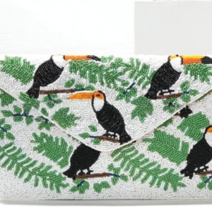 Tropical Toucan Beaded Clutch