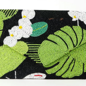 Orchid Elegance Beaded Purse