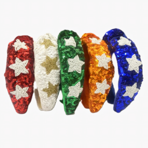 Starry Sequined Headbands - Set of Five