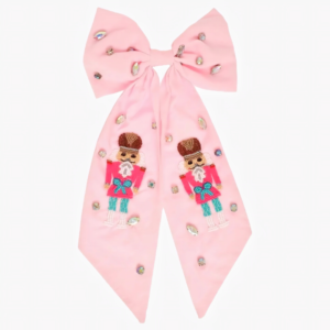 Pink Nutcracker Holiday Bow