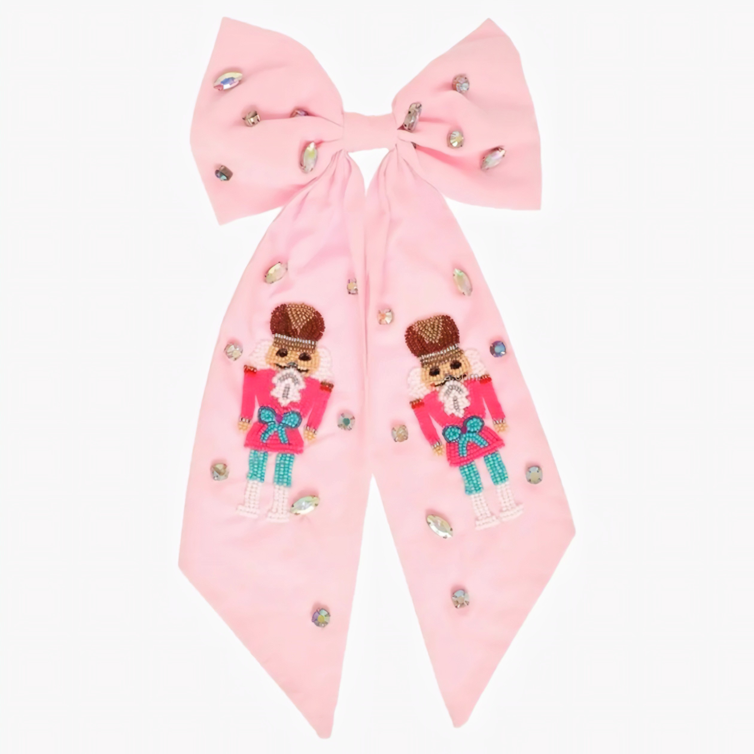 Pink Nutcracker Holiday Bow