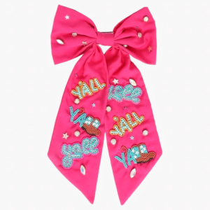 "Y'all" Western-Inspired Hot Pink Bow