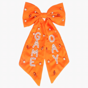 Radiant Game Day Hair Bow (Orange Crystal Edition)