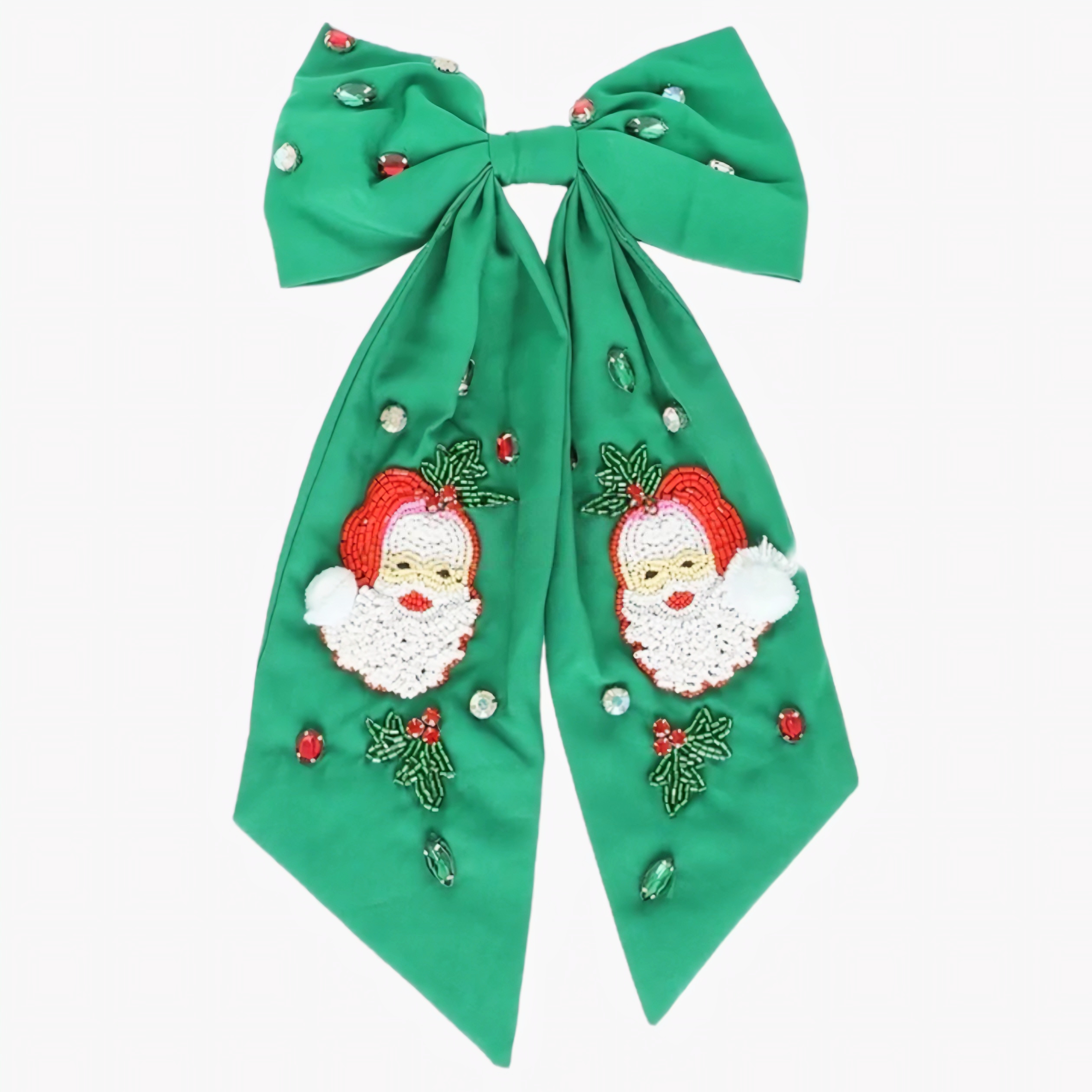 Jolly Green Santa Bow
