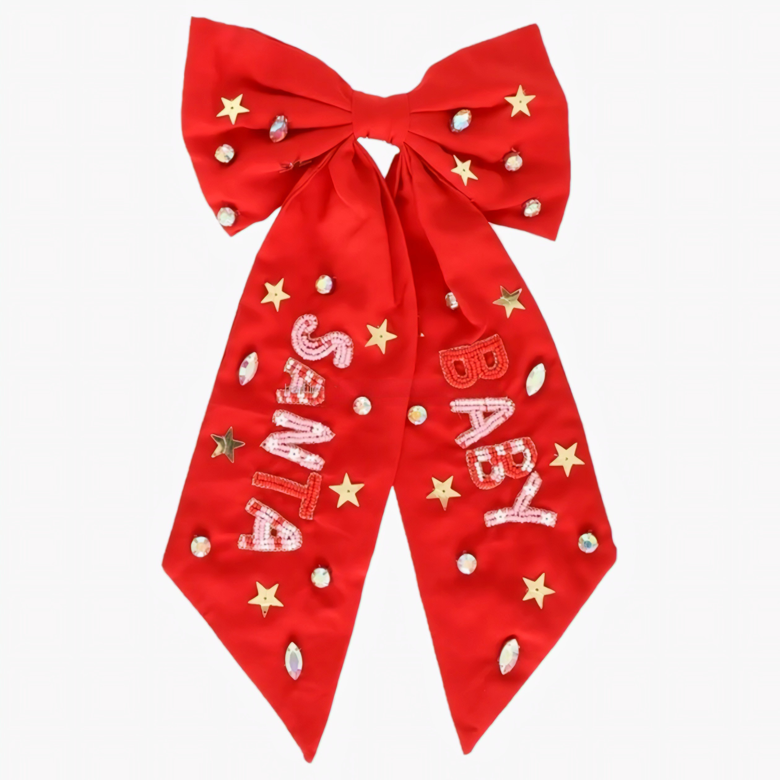 Baby Santa Red Luxe Bow