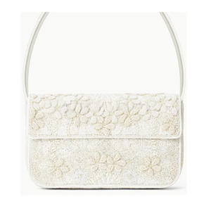 Ivory Bloom Beaded Crossbody