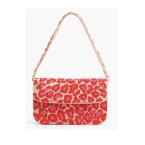 Red Leopard Embroidered Purse