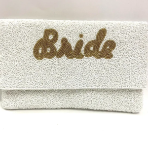 Golden Bride Beaded Clutch