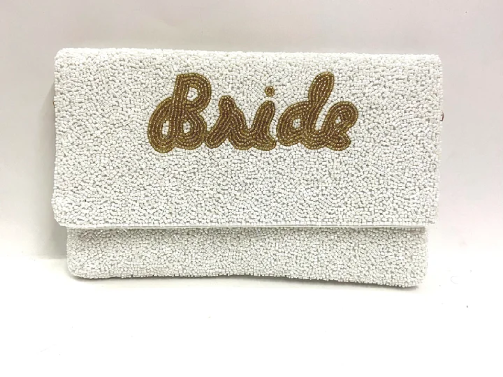Golden Bride Beaded Clutch