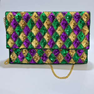 Mardi Gras Glam Sequin Clutch
