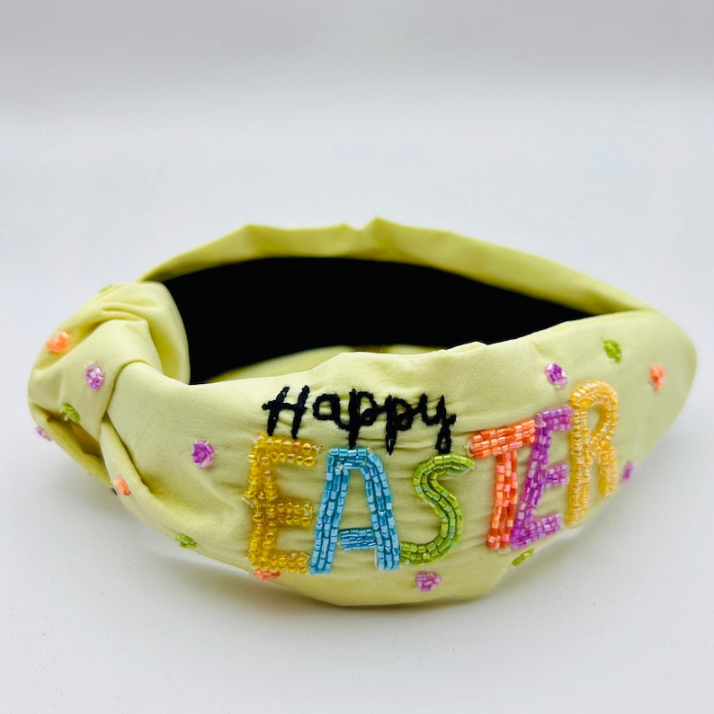 Happy Easter Beaded Headband