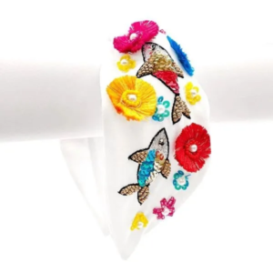 Marine Melody Embroidered Headband