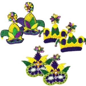 Festive Jester & Masquerade Mask Earrings