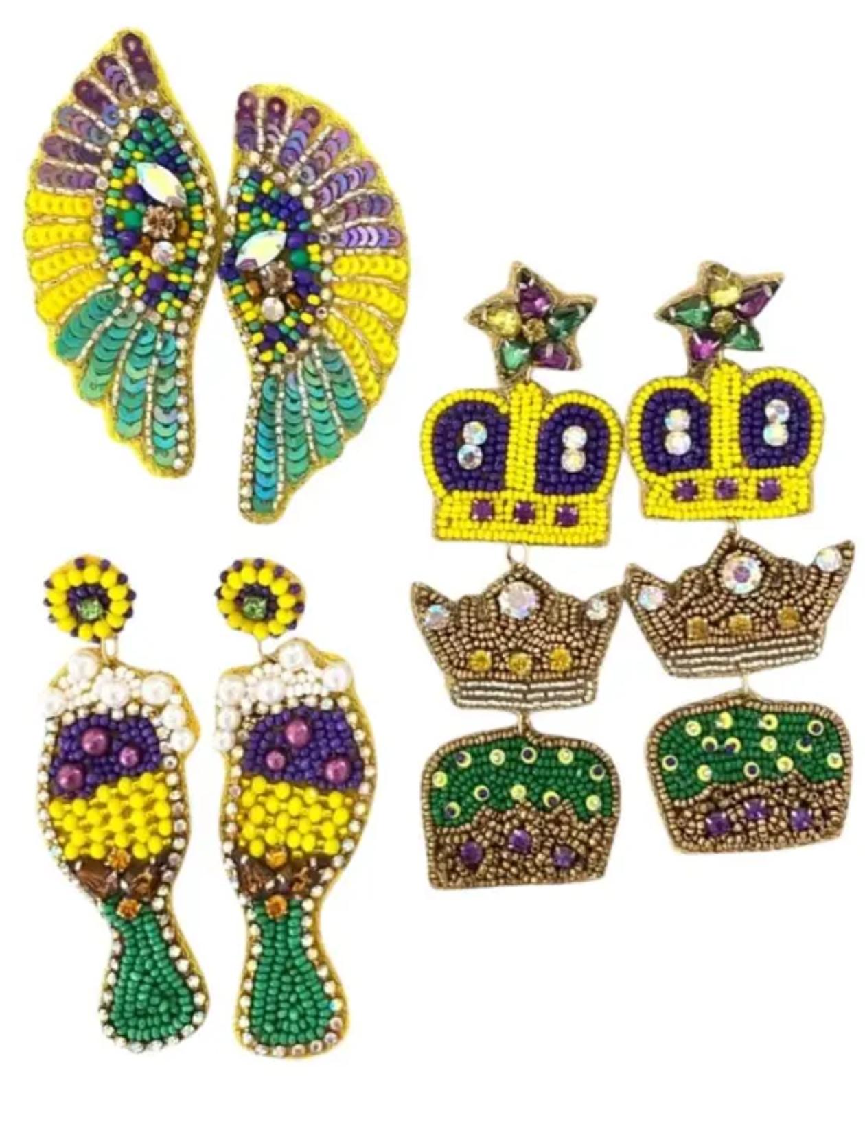 Carnival Glamour Beaded Earrings