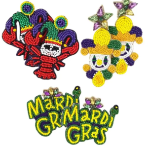 Mardi Gras Jester & Beaded Fun Earrings